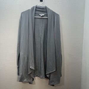Athleta Pranayama Restore Wrap Cardigan Gray Nirvana Fabric Women's Size M Soft